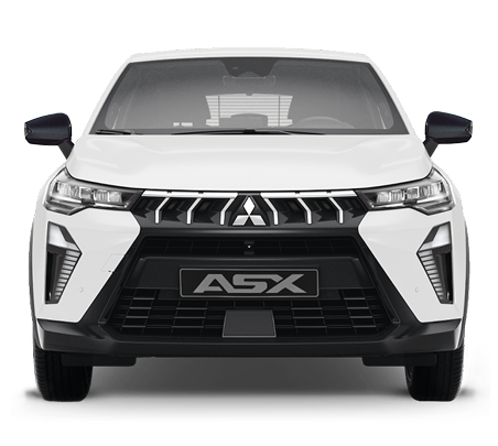 Mitsubishi ASX in Weiß – ausdrucksstarke Frontansicht Der Mitsubishi ASX