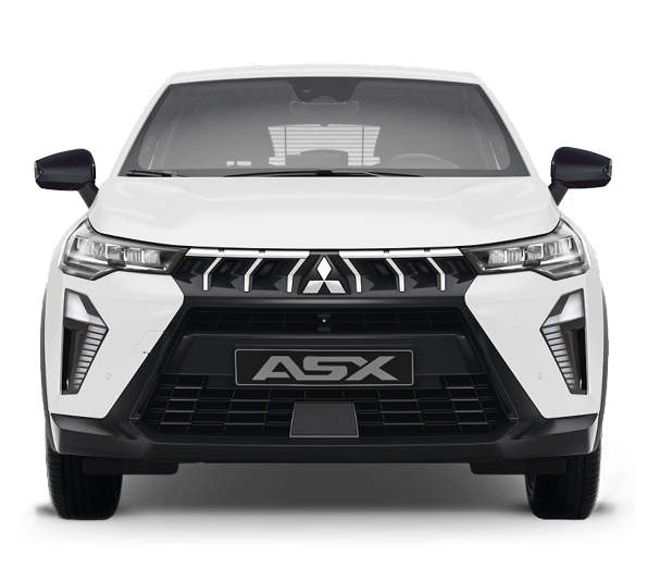 Mitsubishi ASX in Weiß – ausdrucksstarke Frontansicht Der Mitsubishi ASX